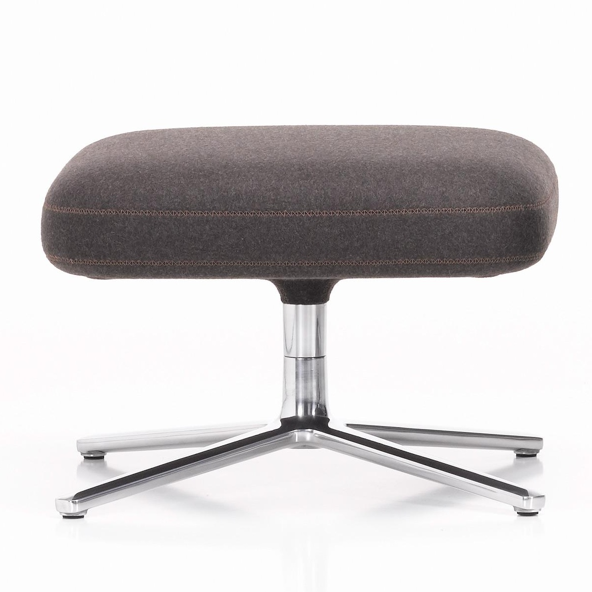 Vitra - Repos Ottoman 62x62x40cm - klassisches grau/Cosy 2 10 (80% Schurwolle, 20% Polyamid)/Stoff mit Kontrastnaht/Kreuzstich/ Bezug abnehmbar/Fuß... von Vitra