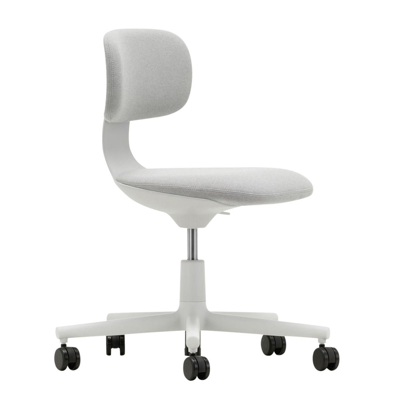 Vitra - Rookie Bürodrehstuhl Soft Grey - cremweiß/sierra grau/Stoff Plano 05 (100% Polyester)/Gestell Polyamid soft grey/BxHxT 68,5x71-90x68,5cm von Vitra