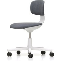 Vitra - Rookie Bürostuhl, soft grey / Tress blaugrau (Hartbodenrollen) von Vitra