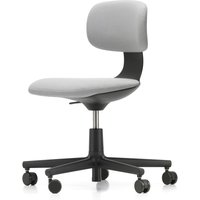 Vitra - Rookie Bürostuhl, tiefschwarz / Plano cremeweiß / sierragrau (Hartbodenrollen) von Vitra