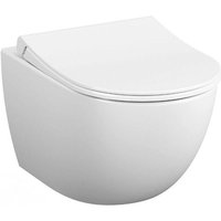 Vitra - Sento SmoothFlush Randlose Toilette + Sitz mit Fallbremse, Weiß (7848-003-6147) von Vitra