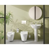 Vitra - Set Integra wc ohne Spülrand + Sitz mit Absenkbremse aus Duroplast + Wandhängendes Bidet, weiß (SetIntegra-1) von Vitra