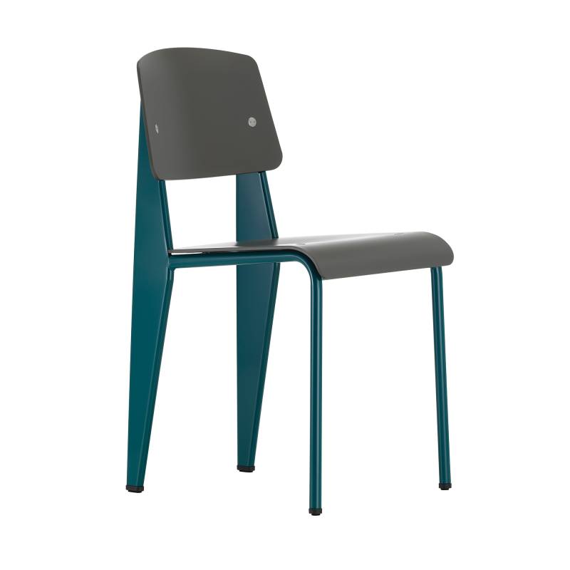 Vitra - Standard SP Stuhl - basalt, bleu dynastie/Sitzfläche Kunststoff/Gestell Stahl pulverbeschichtet/mit Filzgleitern von Vitra