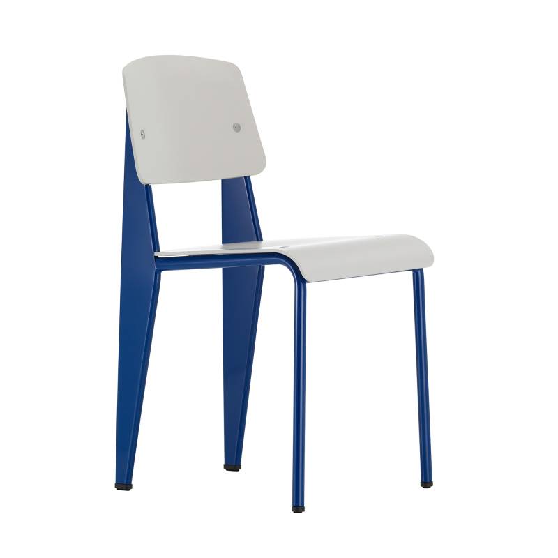 Vitra - Standard SP Stuhl - warmes grau, bleu marcoule/Sitzfläche Kunststoff/Gestell Stahl pulverbeschichtet/mit Filzgleitern von Vitra