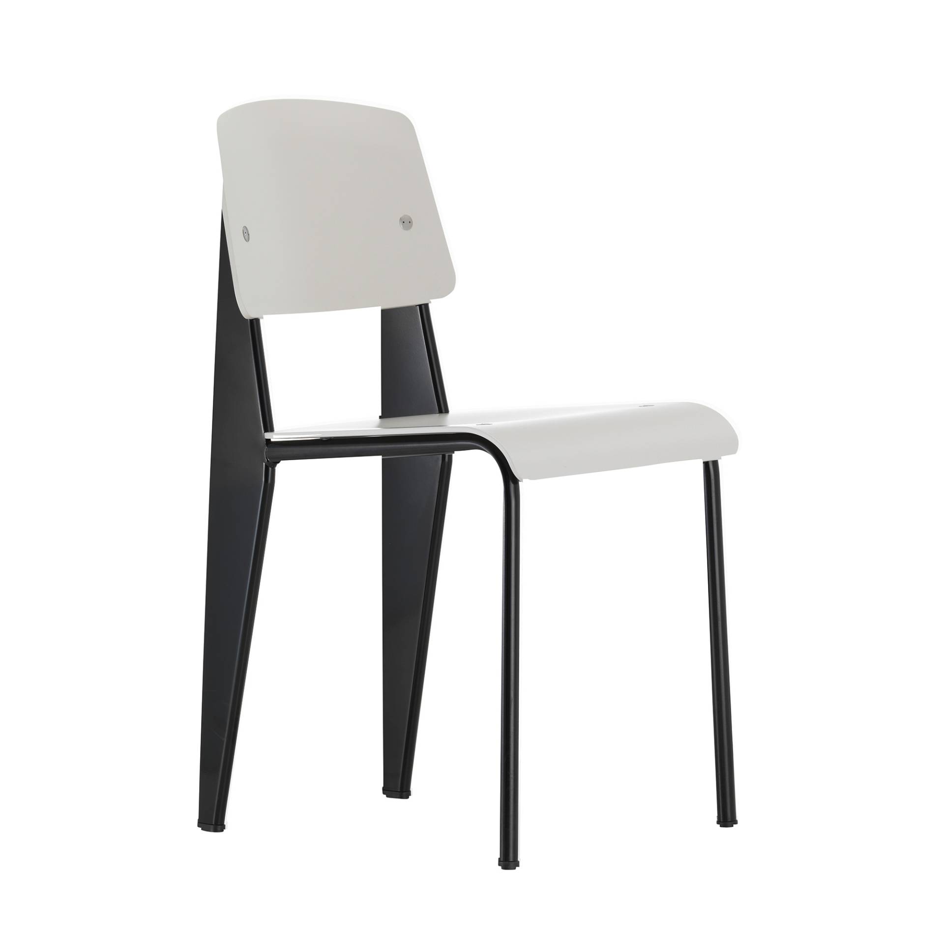 Vitra - Standard SP Stuhl - warmes grau, tiefschwarz/Sitzfläche Kunststoff/Gestell Stahl pulverbeschichtet/mit Filzgleitern von Vitra