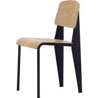 Vitra - Prouvé Standard Stuhl, Eiche natur / tiefschwarz (Filzgleiter) von Vitra