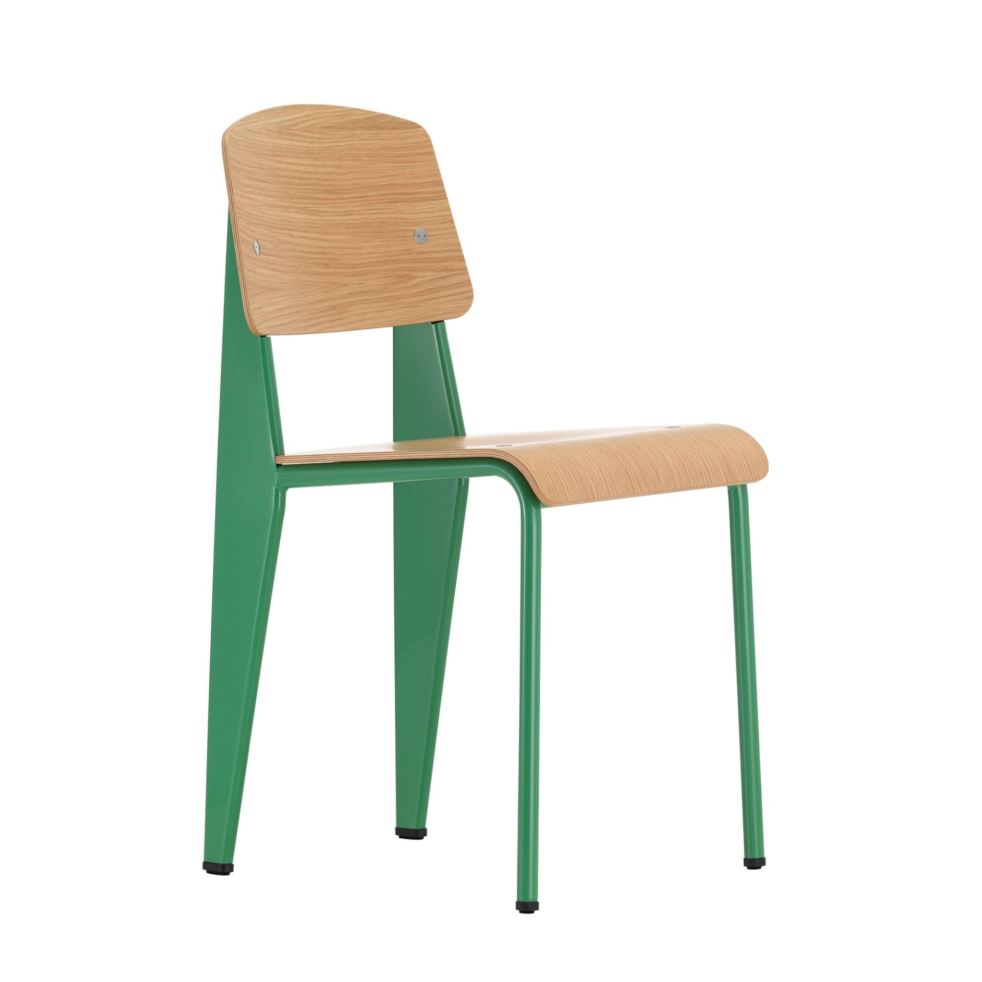 Vitra - Standard Stuhl - eiche natur/Gestell Stahl pulverbeschichtet blé vert/BxHxT 42x82x49cm von Vitra