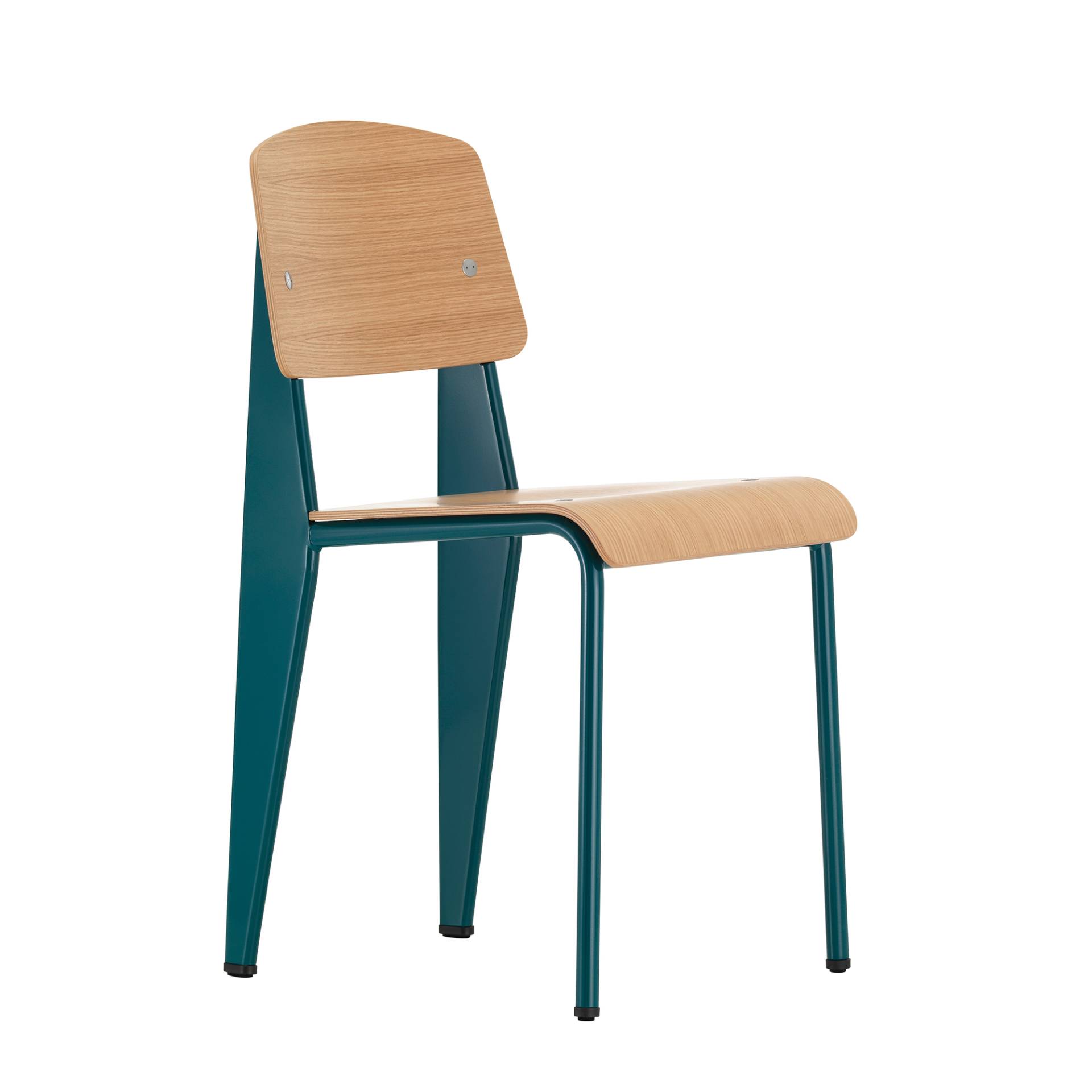 Vitra - Standard Stuhl - eiche natur/Gestell Stahl pulverbeschichtet bleu dynastie/BxHxT 42x82x49cm von Vitra