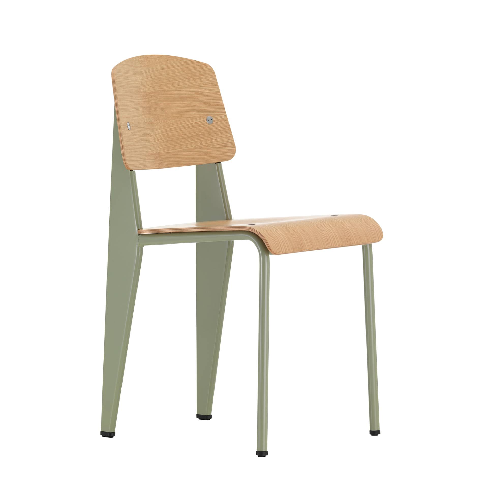 Vitra - Standard Stuhl - eiche natur/Gestell Stahl pulverbeschichtet gris vermeer/BxHxT 42x82x49cm von Vitra