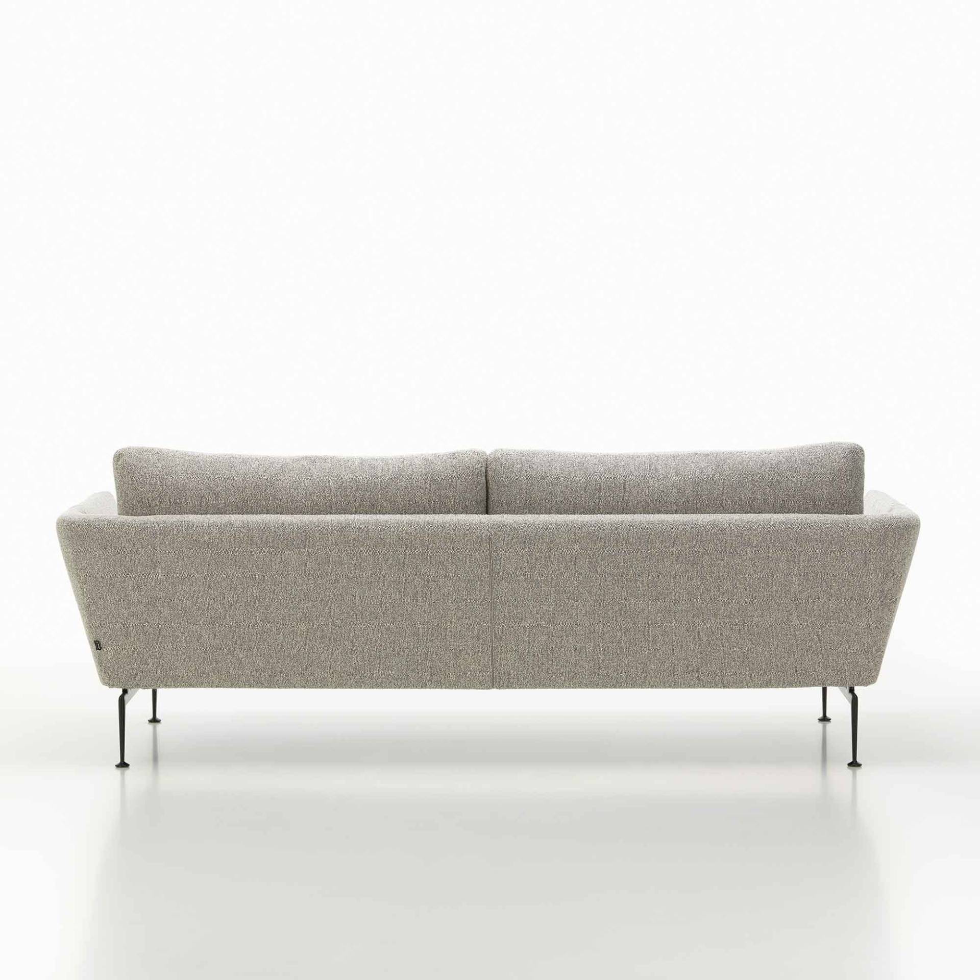 Vitra - Suita Classic 3-Sitzer Sofa - creme/dunkelbraun/Nubia 05 (43% Polyester, 30% Schurwolle, 25% Polyacryl, 2% Polyamid)/Fuß Aluminium-Druckguss.. von Vitra