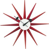 Vitra - Sunburst Clock, rot von Vitra