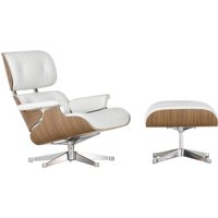 Vitra - White Lounge Chair And Ottoman von Vitra