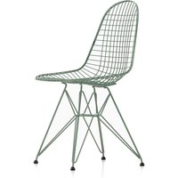 Vitra - Wire Chair DKR (H 43 cm), Eames Sea Foam Green / ohne Bezug, Kunststoffgleiter (basic dark) von Vitra