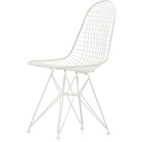 Vitra - Wire Chair DKR (H 43 cm), weiß / ohne Bezug, Filzgleiter (weiß) von Vitra