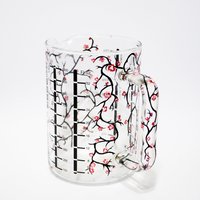 Glas Messbecher, Gastgeschenk, Kochutensilien Rosa Kirschblüten Gläser Glas Messbecher, Gastgeschenk, Kochutensilien Rosa Kirschblüten Gläser von Vitraaze