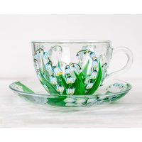 Maiglöckchen Teetassen-Set Personalisiertes Gartengeschenk von Vitraaze