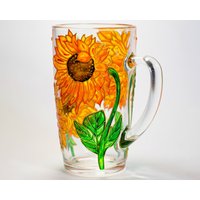 Sonnenblumenbecher, Personalisierte Sonnenblumen-Kaffeetasse, Personalisiertes Blumengeschenk Muttertag von Vitraaze