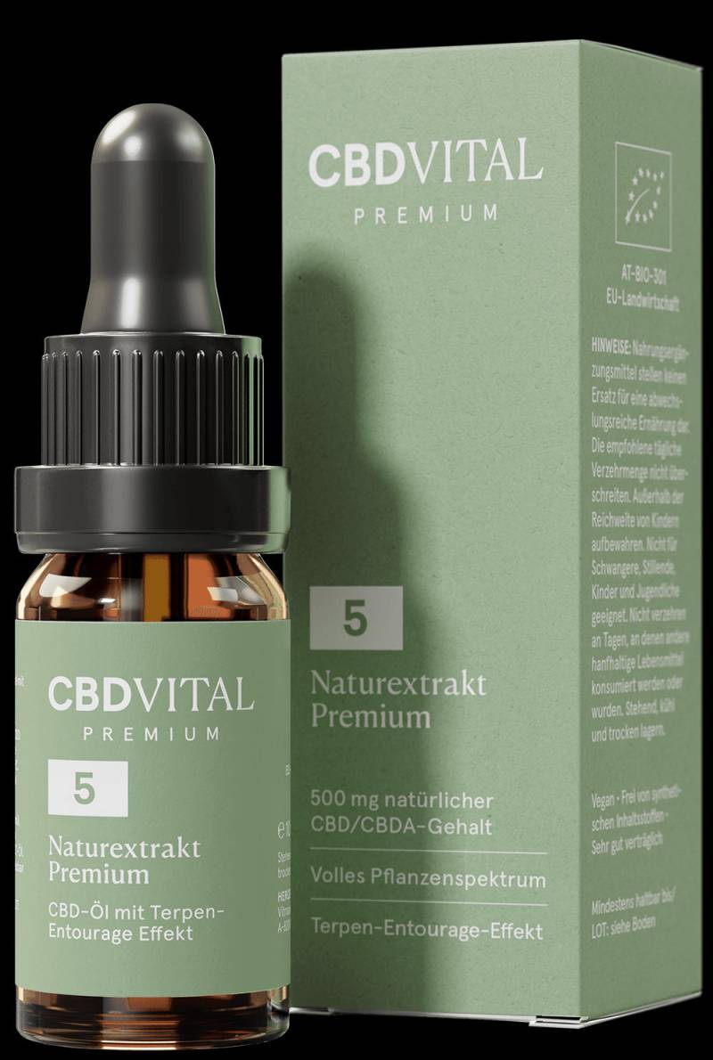 CBD VITAL Naturextrakt Premium Öl 5 % von Vitrasan