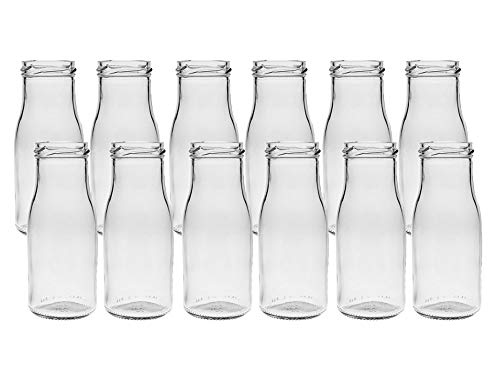 12 Stück Runde | Typ 156 | Mini Vasen Glasfläschchen kleine | Dekoflaschen Flasche | Väschen Vase Glasflaschen Blumenvase (12 Stück) von Vitrea