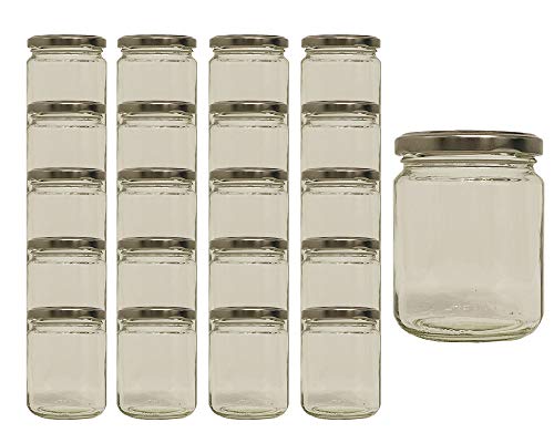 12 x Marmeladengläser 275ml Gläschen mit Schraub-Deckel Silber - Einmachgläser - Sturzgläser - Honiggläser - Probiergläser für Gastgeschenke & Hochzeit Made in Germany (12) von Vitrea