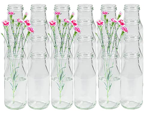36 Stück Runde Mini Vasen Typ 263 Glasfläschchen kleine Dekoflaschen Flasche Väschen Vase Glasflaschen Blumenvase (36 Stück) von Vitrea