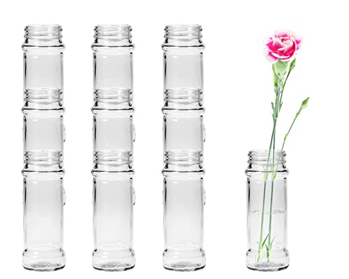 48 Stück Runde Mini Vasen Typ110 Glasfläschchen kleine Dekoflaschen Flasche Väschen Vase Glasflaschen Blumenvase (48 Stück) von Vitrea