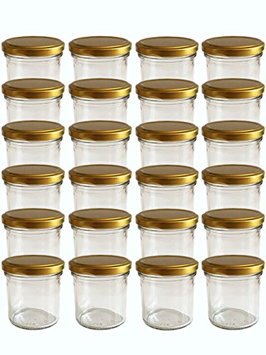 hocz 50 x Marmeladengläser 167ml - Einmachgläser Gold TO 66 - Einweckgläser mit Schraub-Deckel - Einkochgläser klein - Made in Germany von hocz