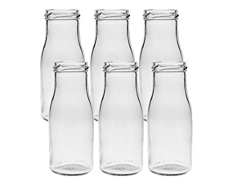 6 Stück Runde | Typ 156 | Mini Vasen Glasfläschchen kleine | Dekoflaschen Flasche | Väschen Vase Glasflaschen Blumenvase (6 Stück) von Vitrea