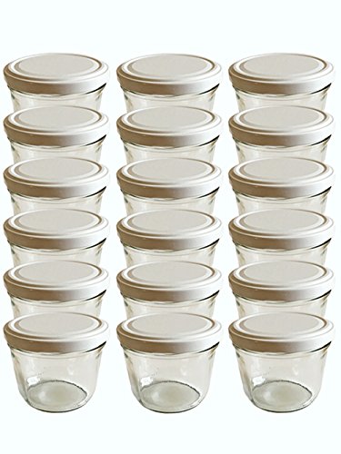 Vitrea 100 Sturzgläser 230 ml Etiketten Marmeladengläser Einmachgläser Einweckgläser To 82 weißer Deckel incl von Vitrea