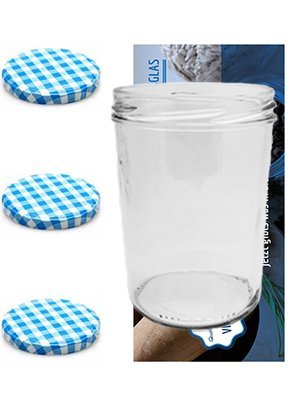 Vitrea 12 Sturzgläser 435 ml Etiketten Einmachgläser Marmeladengläser Sturzglas Deckelfarbe Dekor Blau Karrierte Deckel incl Vitrea 12 Sturzgläser 435 ml Etiketten Einmachgläser Marmeladengläser Sturzglas Deckelfarbe Dekor Blau Karrierte Deckel incl von Vitrea