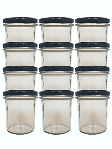 Vitrea 12x Sturzgläser 350ml - Einmachgläser Einweckgläser Schraubgläser - Marmeladengläser mit Schraub-Deckel TO 82 - Schwarz - Made in Germany Vitrea 12x Sturzgläser 350ml - Einmachgläser Einweckgläser Schraubgläser - Marmeladengläser mit Schraub-Deckel TO 82 - Schwarz - Made in Germany von Vitrea