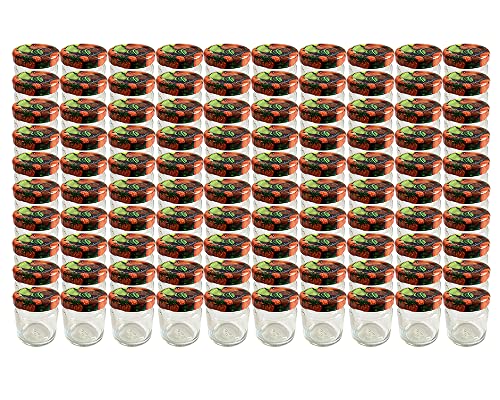 Vitrea 60 x Marmeladengläser kleine 37 ml Gläschen mit Schraub-Deckel Obst - Mini Einmachgläser - Honiggläser - Probiergläser für Gastgeschenke & Hochzeit Made in Germany (Obst) von Vitrea
