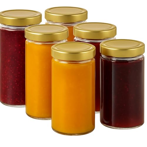 Vitrea 8x Sturzgläser 720ml - Einmachgläser Einweckgläser Schraubgläser - Marmeladengläser mit Schraub-Deckel DEEP TO 82 - Gold- Made in Germany Vitrea 8x Sturzgläser 720ml - Einmachgläser Einweckgläser Schraubgläser - Marmeladengläser mit Schraub-Deckel DEEP TO 82 - Gold- Made in Germany von Vitrea