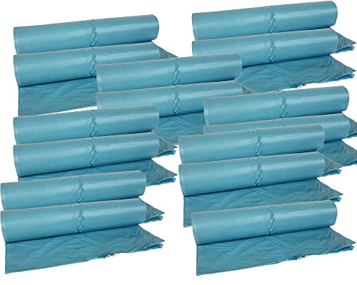 hocz 120 Liter Müllsack | 15 Rollen | 375 Stück | extra reißfest | Typ 900 Blau | Wandstärke 40 μ | Blau Abfall-Säcke XXL Abfallbeutel | LDPE | Müllbeutel Müllsacke (15 Rollen) von Vitrea