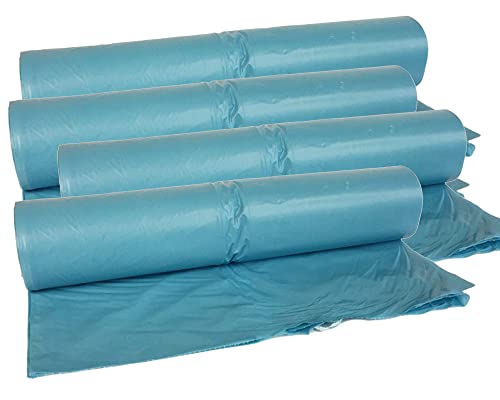 hocz 120 Liter Müllsack | 4 Rollen | 100 Stück | extra reißfest | Typ 900 Blau | Wandstärke 40 μ | Blau Abfall-Säcke XXL Abfallbeutel | LDPE | Müllbeutel Müllsacke (4 Rollen) von Vitrea