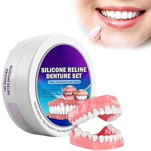 Bikenda Silikonski Set,Bikenda Silicone Denture Set,Silicone Reline Denture Set,Soft Silicone Denture Reline Kit,Bikenda Denture Set,Veneers Snap in Teeth (1 pcs) von Vitrywei