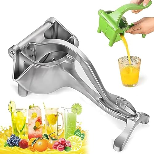 Cubiccredit Manual Juice Squeezer,2025 New Heavy Duty Juice squeezer Handheld,Ergonomic Grip, Handheld Juicer Squeezer, Easy to Use, Efficient Extraction of Citrus,and Other Fruits (Silver) von Vitrywei