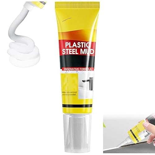 Multifunctional Waterproof White Caulk with Scraper,Waterproof Caulk & Seal Silicone Sealant, Squeeze Tube W-aterproof Silicone Sealant for Kitchen Bathroom, Suitable for Kitchen & Bathroom (1 pcs) von Vitrywei
