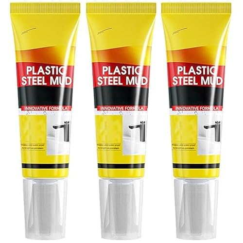 Multifunctional Waterproof White Caulk with Scraper,Waterproof Caulk & Seal Silicone Sealant, Squeeze Tube W-aterproof Silicone Sealant for Kitchen Bathroom, Suitable for Kitchen & Bathroom (3 pcs) von Vitrywei