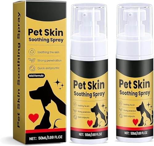Vitrywei Pet Skin Treatment Spray,Dogs Skin Repair Spray,Spray for Dogs,Itch Relief Sprays,Nature Soothing Solution for Itchy Skin,Helps Alleviate Allergies Dry Itchy Skin (2 pcs) von Vitrywei