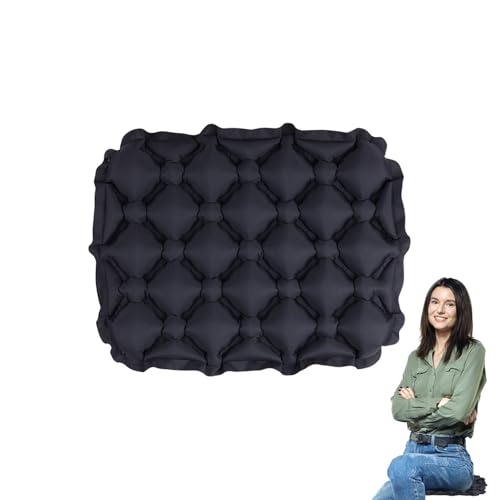 Aufblasbarer Kissensitz - Leichtes Stuhlkissen, kompaktes Luftkissen | Ergonomische Blow-up-Sitzkissen, weiche Reisematte, Komfortpolster für Flugzeug, LKW, Büro, Lange Reise sitzen Erleichterung von Vitsrisea