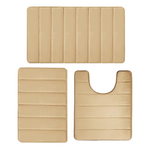 Badematte Set-dicker Saugfähiger Boden, Nicht Rutscher Plüsch Teppich | Schnelltrocknungsmikrofaser-Badezimmerteppich, Wasserresistente Weiche Matte, Eingangsmatte, Haus, Fitnessstudio, Restaurant, Fr von Vitsrisea