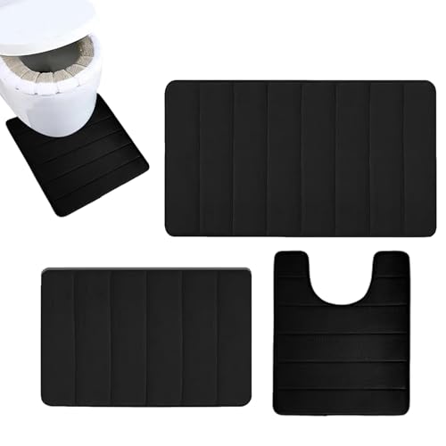 Badematte Set-dicker Saugfähiger Boden, Nicht Rutscher Plüsch Teppich | Schnelltrocknungsmikrofaser-Badezimmerteppich, Wasserresistente Weiche Matte, Eingangsmatte, Haus, Fitnessstudio, Restaurant, Fr von Vitsrisea
