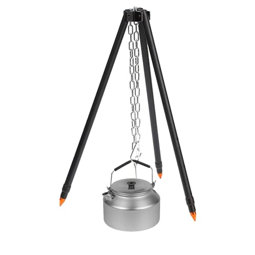 Camping -Stativ Zum Kochen - Klappkampffirme Rack, Langlebiger Grillständer | Support Für Gusseisen -Kochgeschirr Mit Hanging -Kettensystem, Abenteuer Im Freien Ausrüstung Stativ Rack Camping Accessoi von Vitsrisea