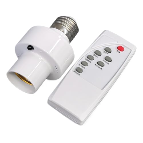 Fernbedienungsleuchte-Sockel-AC85-265V E27 LAMP-Basis, Kompakte Ferngesteuerte Sockel, Einstellbare Timing-Funktion | Küchenflur Schlafzimmer Wohnzimmer, Garage Dachboden, Hausbeleuchtung Automatisier von Vitsrisea