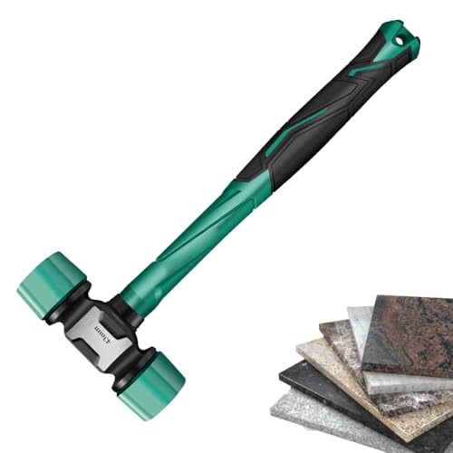 Gummihammer-11.42x3,54x1.06in TPU Gusseisen PP, Nicht Rutsches Grip Hammer Head, Doppelseitiges Weiche Impacts-Werkzeug, Tragbarer Rückstoßhammer | Möbelwohnheimbett Montage Holzbearbeitung Carpentry von Vitsrisea