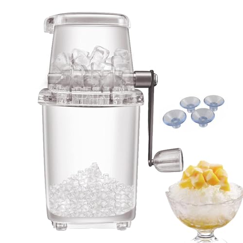 Handbuch Ice Raver Machine - Mini Tragbarer Schneekegelhersteller, Handkurbel Eisbrecher | Compact Rasiertes Eiswerkzeug Für Slushies, Gefrorene Getränke, Strandpartys Im Freien, Heimküchenfeierlichke von Vitsrisea