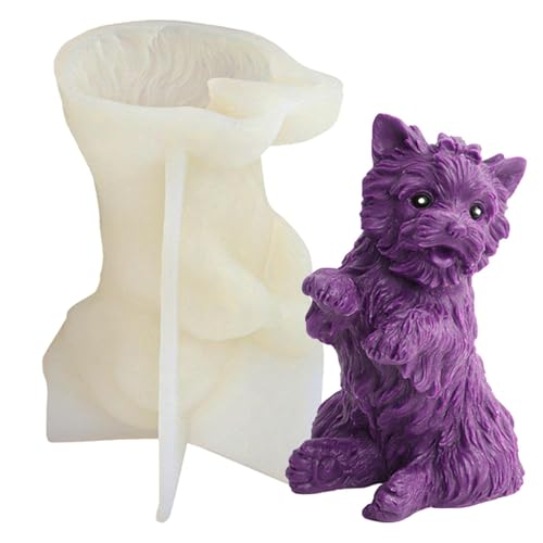 Hund Silikonform - Tierfigur Harzgussform, Welpenformierte Silikonwachsform | 3D -Epoxidharzform Für -Kerzenherstellung, Seifenhandwerk, Aromatherapieprojekte Und Kreative Geschenkdekorationen von Vitsrisea