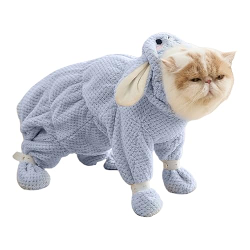 Hundebademantel - Vlies Vollverpackung Haustiertuch Handtuchmantel, Verstellbares Reißverschluss Design Robe | Leichtes Katzenbekleidungszubehör Für Kleine Haustiere, Schnell Trockenes Outfit von Vitsrisea