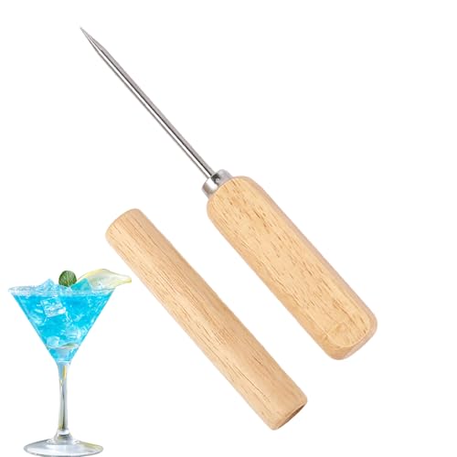 Ice Pick - Hochleistungs -Eiscrack -Werkzeug, Ergonomischer Holzgriff Ice Spliting Spike | Professioneller -Chip -Hersteller, Bar Cocktail Ice Sculpting Pick, Outdoor -Kücheneis -Eisblockbrecher F von Vitsrisea